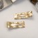 Liberty hair clip (set 2 pcs) is a straight wave, 6.5 cm, gold