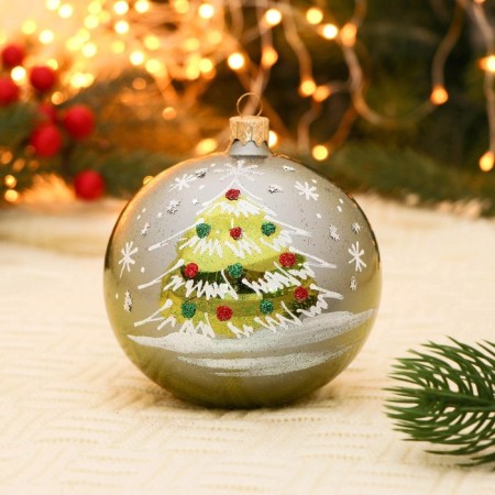 Ball "Christmas tree with balls" 9.5 cm mix-8
