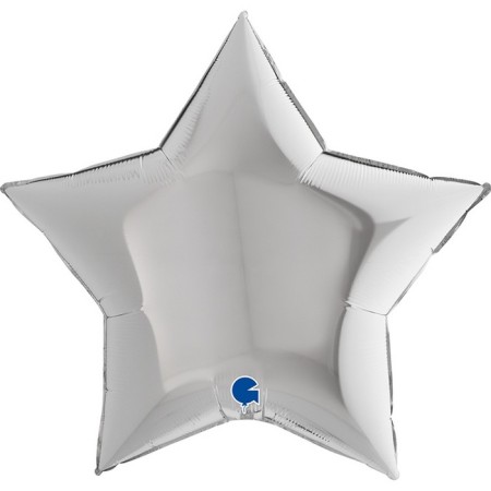 Foil ball 9 "Silver star", mini-figure