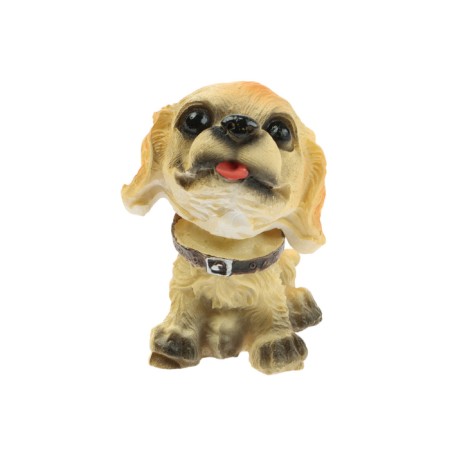 Dog on a car panel shocking his head, mini, dog-1