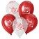 Shar Latex 12 “You are!”, Transparent, set of 15 pcs., Colors red, white