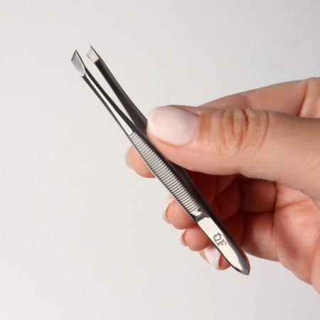 Pinzet "Premium" beveled, narrow, 9 × 0.6 cm, on the blister, silver color-5