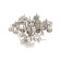 Tundra nails, decorative, textured, 11x16 mm, chrome, 100 pcs