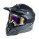 Mask glasses for motorcycle engineering, glass blue-violet chameleon, white-black, OM-19