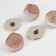 A set of buttons on the leg, d = 21.5 mm, 5 pcs, beige/gold color