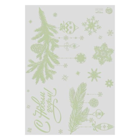 Lumining sticker "branches", 21 x 29.7 cm, new year