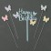 Set for decorating "Happy Birthday" butterflies, set 4 pcs, color blue