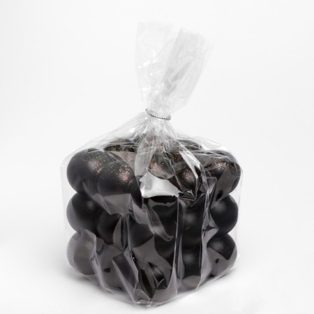 Figure candle "Babble" Big Cube, 5x5x5 cm, black velvet-3