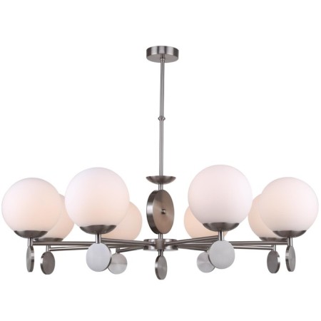 Marse27 60W rush chandelier, size 92x92x52-70 cm, color nickel