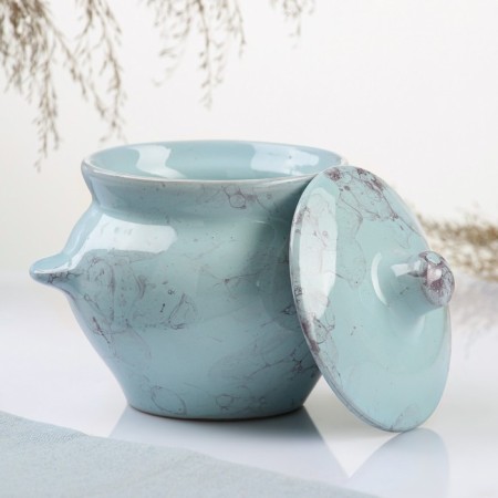 Ceramic pot for baking No. 5 with handles, 0.5l / 10x10.5cm, romance-1