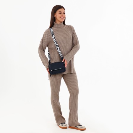 Women's bag over the shoulder Textura, small size, blue color-8
