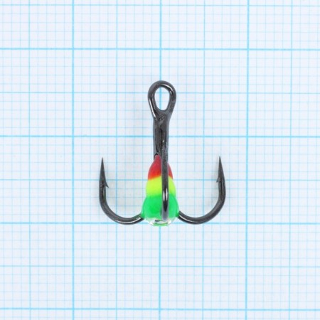 Namazu traffic light hook, with a drop and stone, 8 (int), GYV color, in a package of 5 pcs.-1
