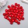 Beads for creativity wood "red" set 30 g 1x1 cm