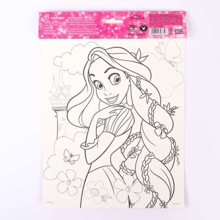 Set for creativity: fresco sand with sparkles (9 colors), "Rapunzel", princesses-5