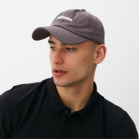 Cap "Awesome" minku, gray color, size 58-2