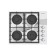 GEFEST GEFEST SG SVN 2230 K28, gas, 4 burners, white with a pattern