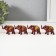 Polystone souvenir "Elephant in a golden blanket with a red stone" set of 4 pcs 7.5x3x5 cm