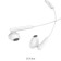 Hoco M64 headphones, wired, liners, 1.2 m, white