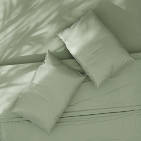 Pillowcase 220s Ethel 50*70 cm, central oliv, satin, 100% cotton
