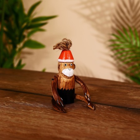 Souvenir "Monkey" hanging paws, wood 12 cm