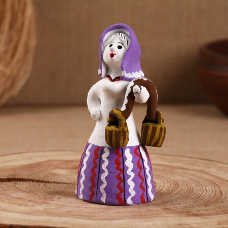 Souvenir "Baba with buckets Summer", Kargopol toy, mix-2