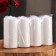 Candle cylinder, 5x12 cm, set 4 pcs, white