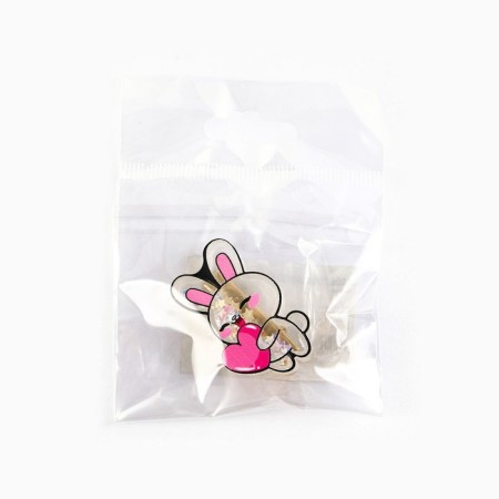 Hair hairpin, shaker "hare" 2.5 x 4 cm-4
