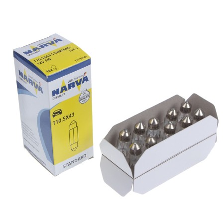 Car lamp Narva Festoon Lamps, Fest T10.5, 12 V, 5 W, (SV7-41/11)