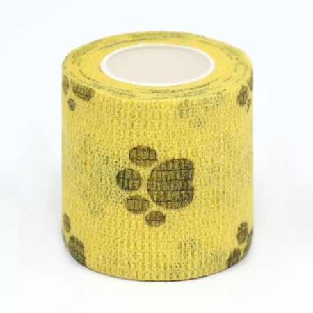 The self -fixed bandage "paws", 5 cm, max. Extensibility 4.5 m, mix of flowers-2