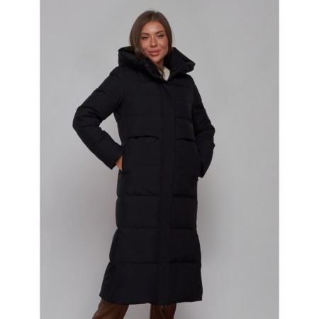 Coat insulated winter female, size 44, black color-18
