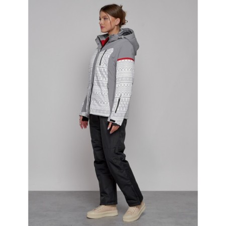 Ski jacket female winter, size 42, white color-7