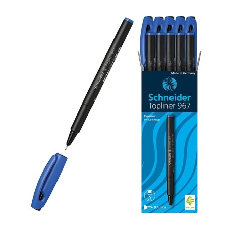 Capillary handle Schneider Topliner 967, node 0.4 mm, blue ink blue