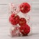 Set of balls plastic D-6 cm, 6 pcs "Beata Stars" red