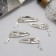 Invisibility for hair "Ophelia" (set 4 pcs) shoe, 4.5 cm, silver