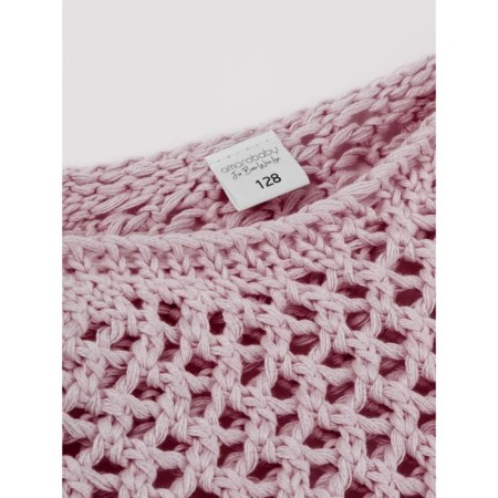 Свитер для девочки Amarobaby Knit Trend, рост 128 см, цвет пудровый-12