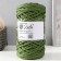Knitting cord 100% polyester, width 5 mm 100m (olive)