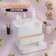 Organizer for storage, multi -level, 2 boxes, 26 × 20.7 × 21.8 cm, white color