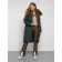 Coat insulated winter female, size 46, dark green color