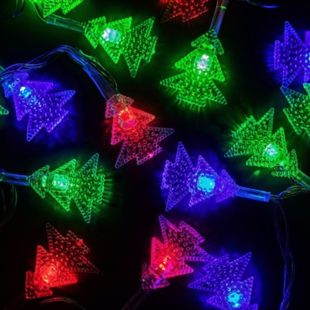 Garland “thread” 5 m with nozzles “Tree in specking”, IP20, transparent thread, 20 LED, glow of multi (RG/RB), blinking, 220 V