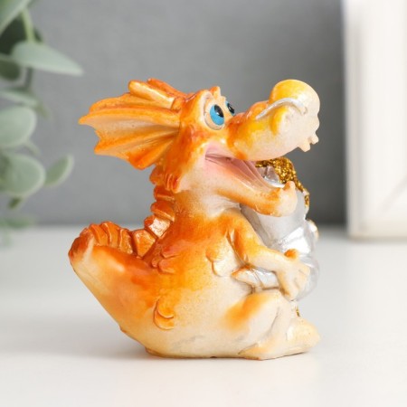 Souvenir Polystone "Golden Dragonich with Gold" MIX 6.5x4x6.5 cm-3
