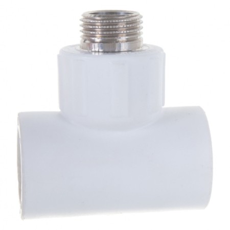 The Politekus tee, polypropylene, d = 25 mm x 1/2 ", external thread-3