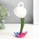 Souvenir Polystone "White Cup Rainbow - Spray" 15x5.5x8 cm