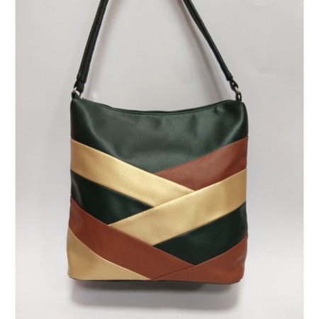 Female lana bag Green-gorchita-chocolate