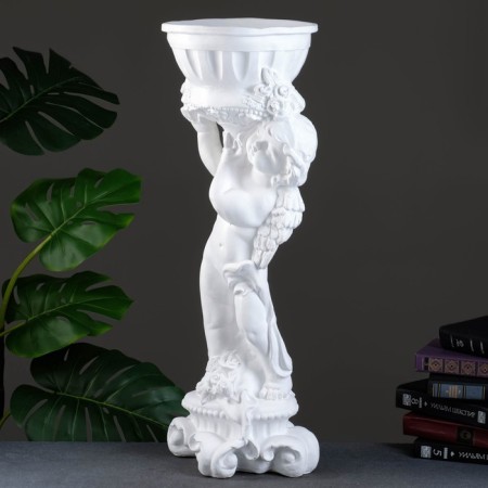Figure pot "Angel with roses", white, 1.8 l/ 24x27x70cm-4