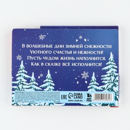 Gift New Year's set: notebook and wax crayons "Time of Miracles"-14