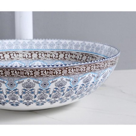 Sink "Marrakesh" 1008, d = 405 mm, without overflow, without opening for the mixer, white-3