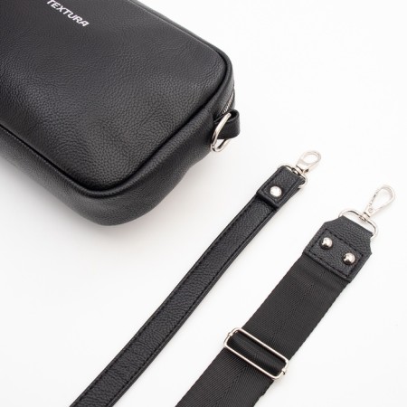Women's bag over the shoulder Textura, small size, black color-5