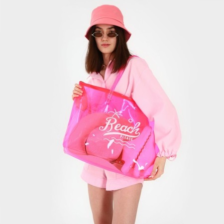 Bag Women's Beach Beach Please, 50x35x11 cm, pink color-5
