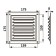 Ventilation grate Zein luxury RM1717Z, 175 x 175 mm, with a grid, metal, gold