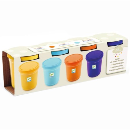 DJeco plasticine set, 4 colors